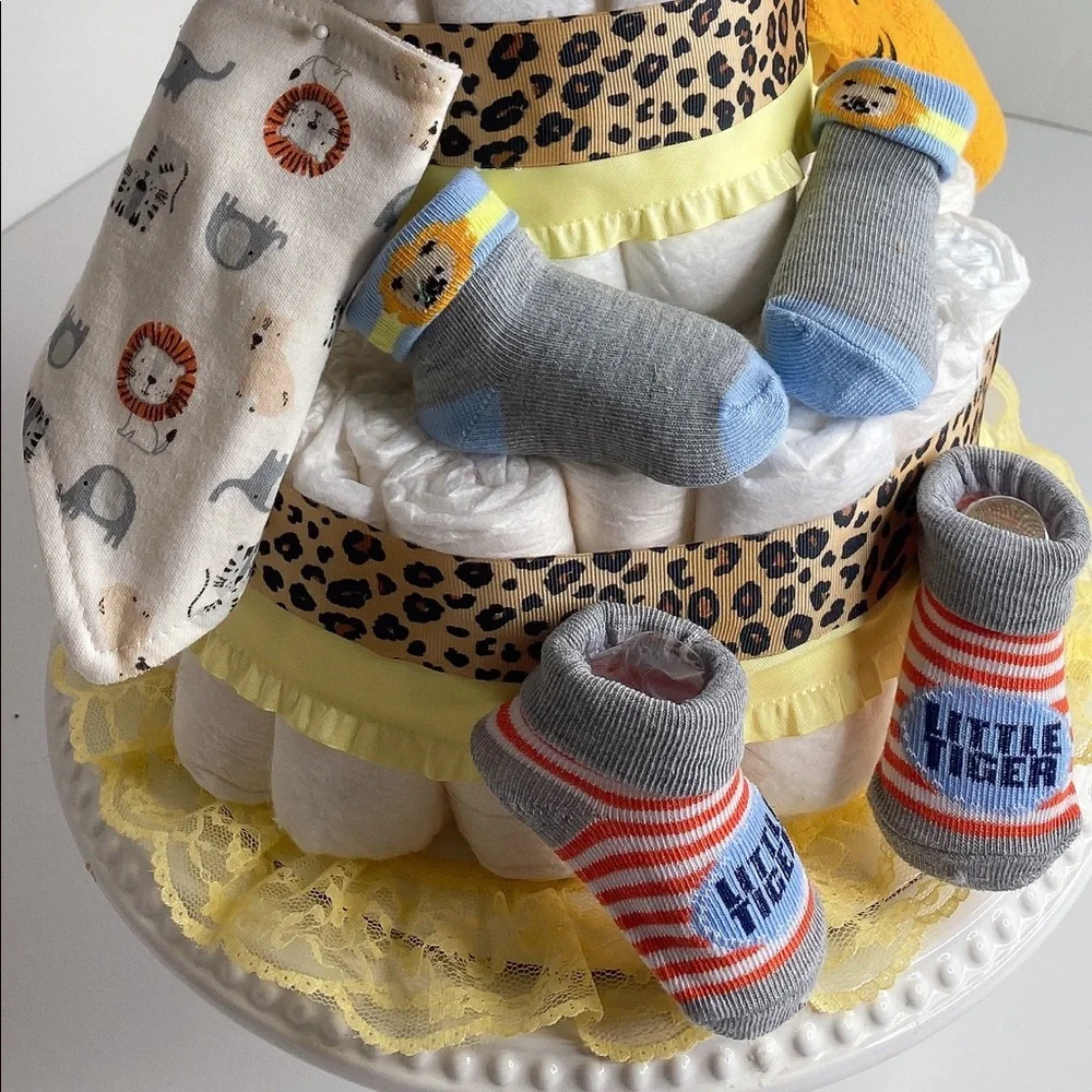 Tiger Diaper Cake